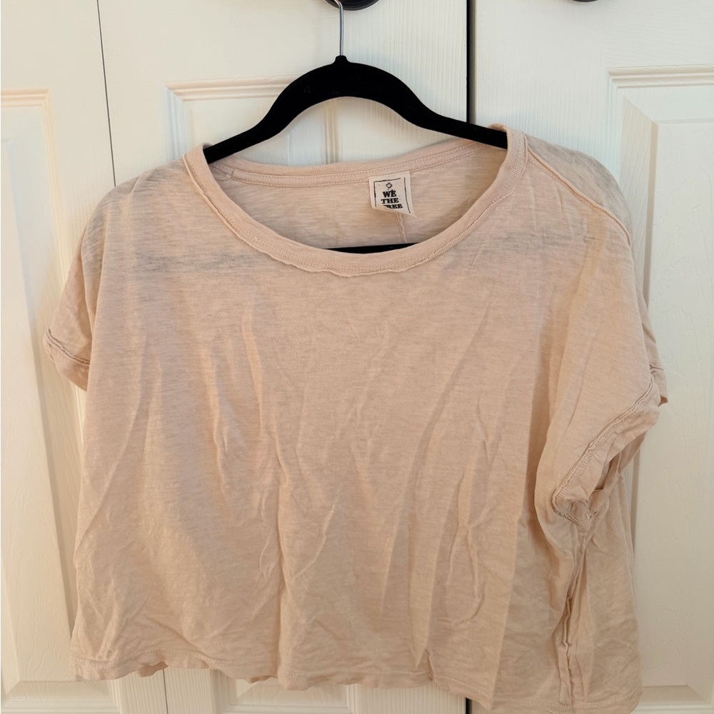Free People Beige T-Shirt